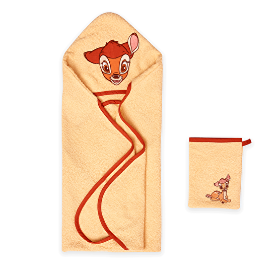 Lisanslı Disney Bambi Baby Pamuk Kese&Hooded Havlu Seti