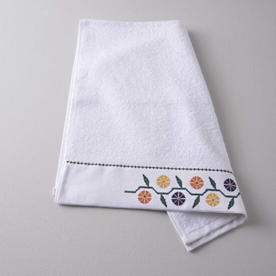 Linens Salina Pamuk 50X85 cm Yüz Havlusu Beyaz