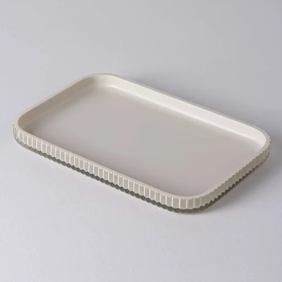Linens Jayla 30X20X2,5 cm Banyo Tepsisi Siyah