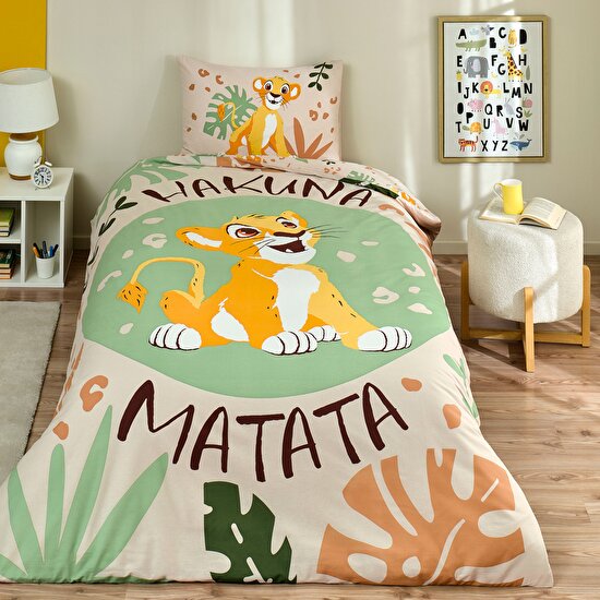 Taç Lisanslı Lion King Tek Kişilik Pamuk Nevresim Takımı