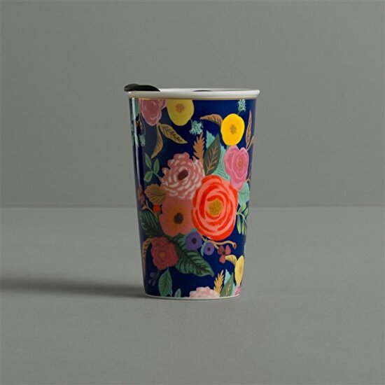 Linens Lily 300 ml Kapaklı Kupa Lacivert
