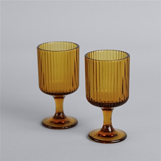 Linens Shelby 2'li 300 ml Kadeh Amber
