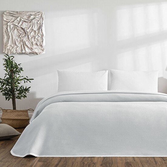 Linens Bsp Çift Kişilik Pike Açık Gri