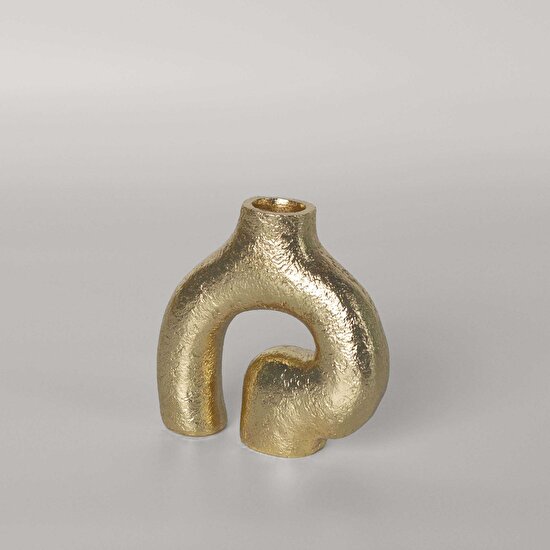 Linens Vein 11,5x4x11,5 cm Dekor Vazo Gold