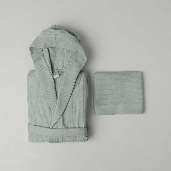 Linens Jolia Pamuk s/m Bornoz Seti Adaçayı