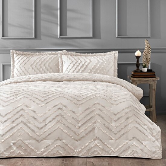 Linens Borneo Tek Kişilik Yatak Örtüsü Seti Taş