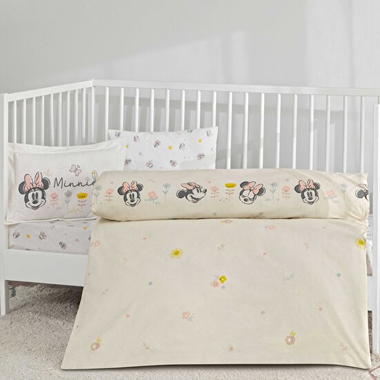 Taç Lisanslı Disney Minnie Mouse Dream Baby Pamuk Bebek Nevresim Takımı