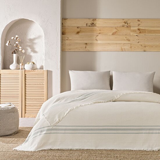 Linens Doce Pike Çift Kişilik Ekru