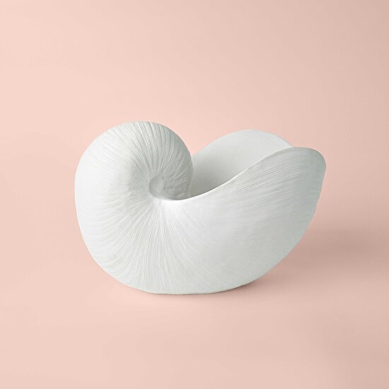 Linens Nautilus 29x17x20,5 cm Dekor Beyaz