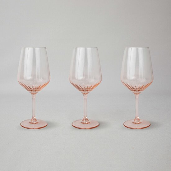 Linens Coral 3'lü 435 ml Kadeh Somon