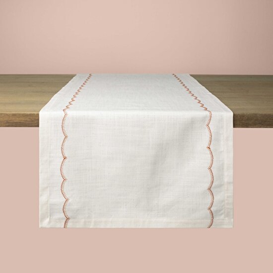 Linens Morby 50x170 cm Runner Naturel Kiremit