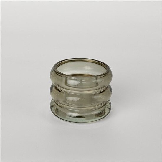 Linens Acton 8x8x6,5 cm Mumluk Füme