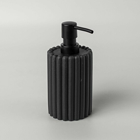Linens Lundo 8x8x17,2 cm Sıvı Sabunluk Siyah