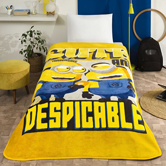 Lisanslı Minions 4 Tek Kişilik Battaniye