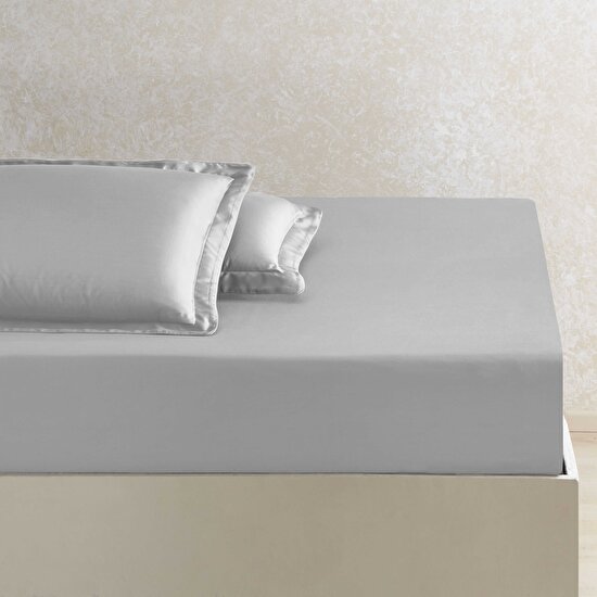 Linens X TENCEL™ Lyocell Çift Kişilik Çarşaf Gri