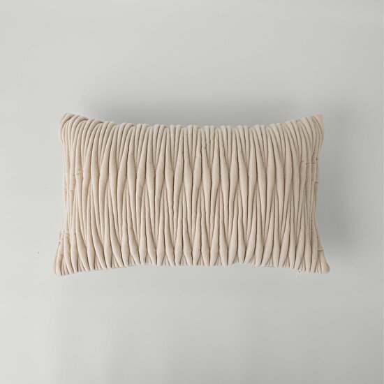 Linens Fiddle 45x45 cm Kırlent Kılıfı Bej