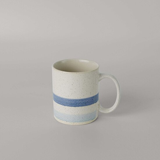 Linens Jose Seramik 400 ml Kupa ekru-Mavi