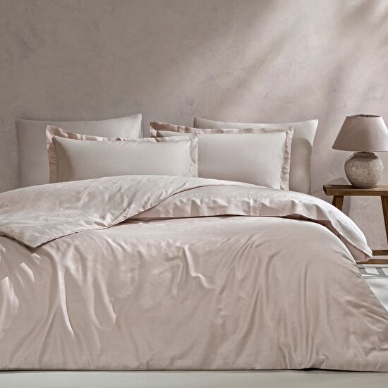 Linens Mix&Match Pamuk Saten King Size Nevresim Kılıfı Taş