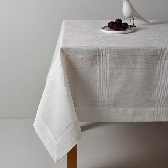 Linens Basic 160x300 cm Masa Örtüsü Krem