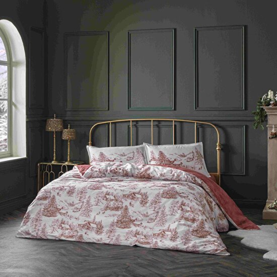 Linens Sc Allday Chalet Nevresim Takımı Çift Kişilik Bordo