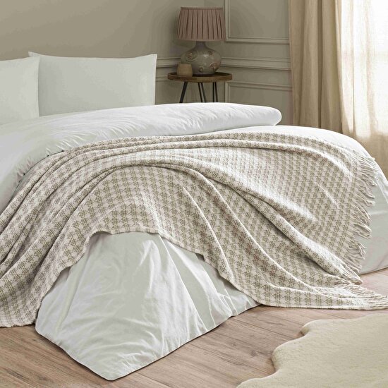 Linens Plumea Throw / Tv Battaniyesi Bej Tek Kişilik