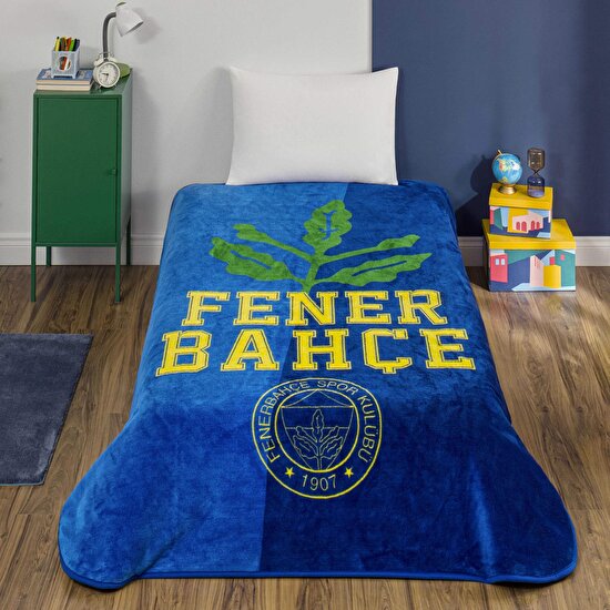 Lisanslı Fenerbahçe Palamut Logo Tek Kişilik Battaniye