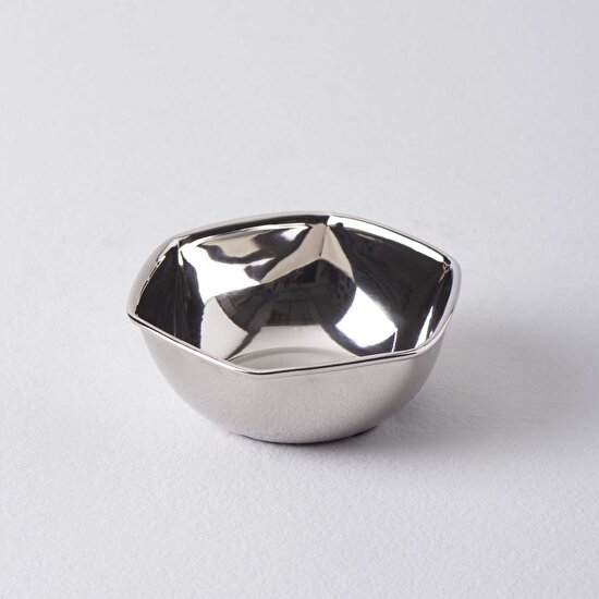 Linens Wawe 9x9x3 cm Kase Gümüş