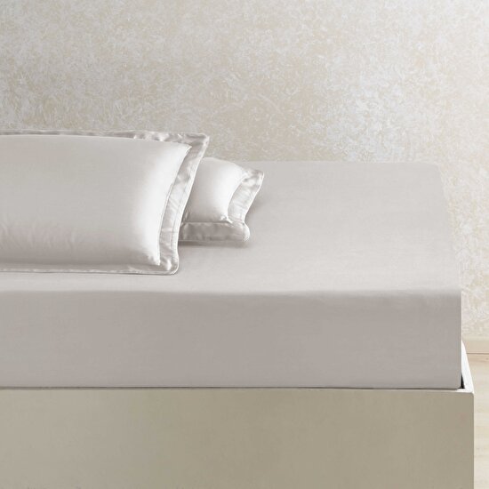 Linens X TENCEL™ Lyocell Süperking Lastikli Çarşaf Bej