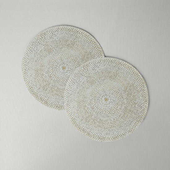 Linens Delon 2'li 38 cm Amerikan Servisi Beyaz Naturel