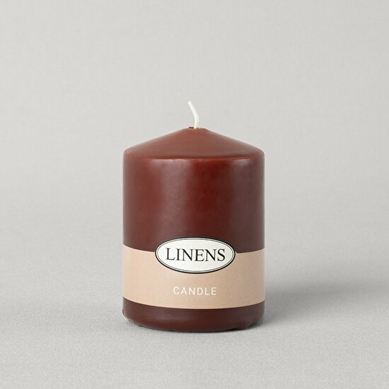 Linens Basic Çap 6 cm Yükseklik 8 cm Baton Mum Kahve