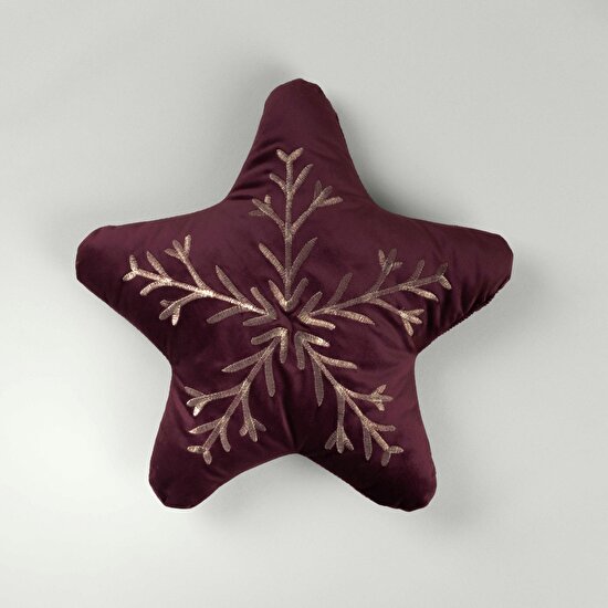 Linens Star 37x35 cm Kırlent Bordo
