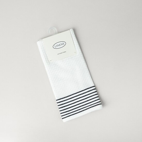 Linens Arrow 40x60 cm Kurulama Bezi Antrasit-Beyaz