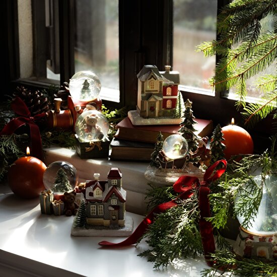 Linens Vintage House Ledli Dekor Gri