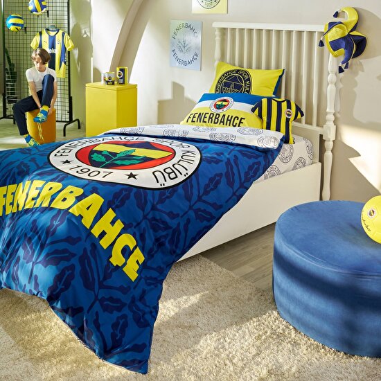 Taç Lisanslı Fenerbahçe Palamut Tek Kişilik Pamuk Nevresim Takımı