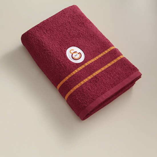 Taç Lisanslı Galatasaray Arma Pamuk 70x140 cm Banyo Havlusu Kırmızı